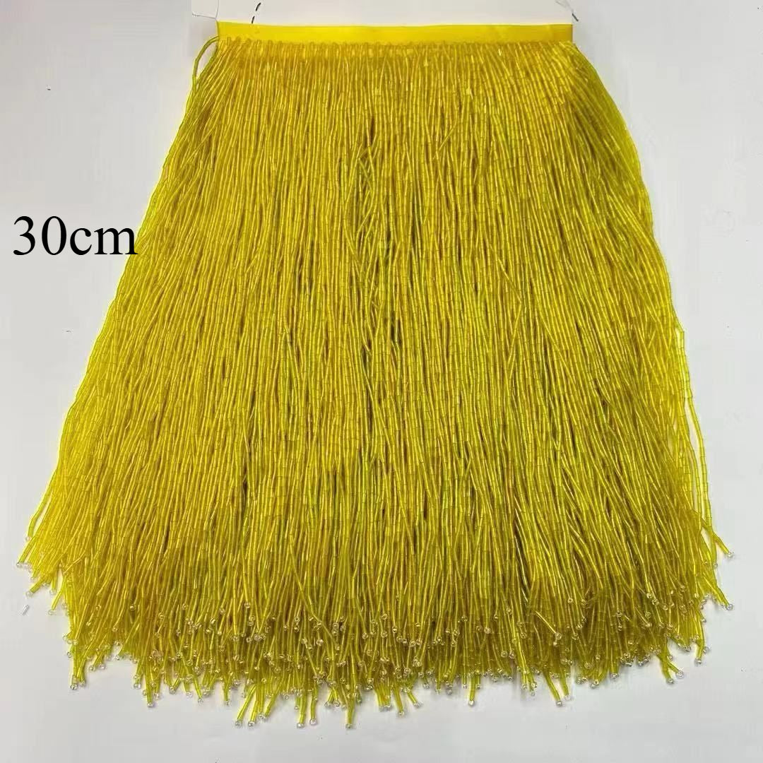 30cm glass bead fringe trim tassels sewing 5.5yard