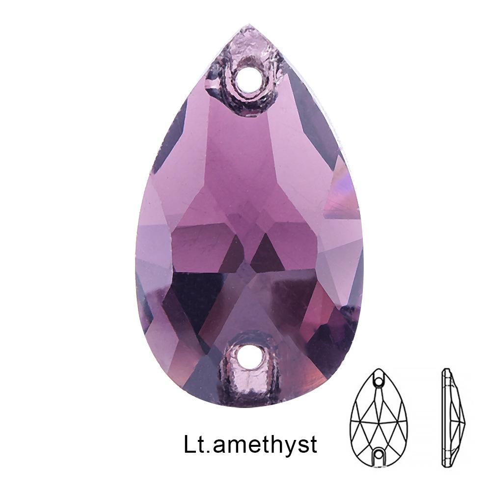 teardrop Crystal Glass Sewing Rhinestones Sew On Flatback Rhinestone Wedding Dress Accessories DIY Garment Making