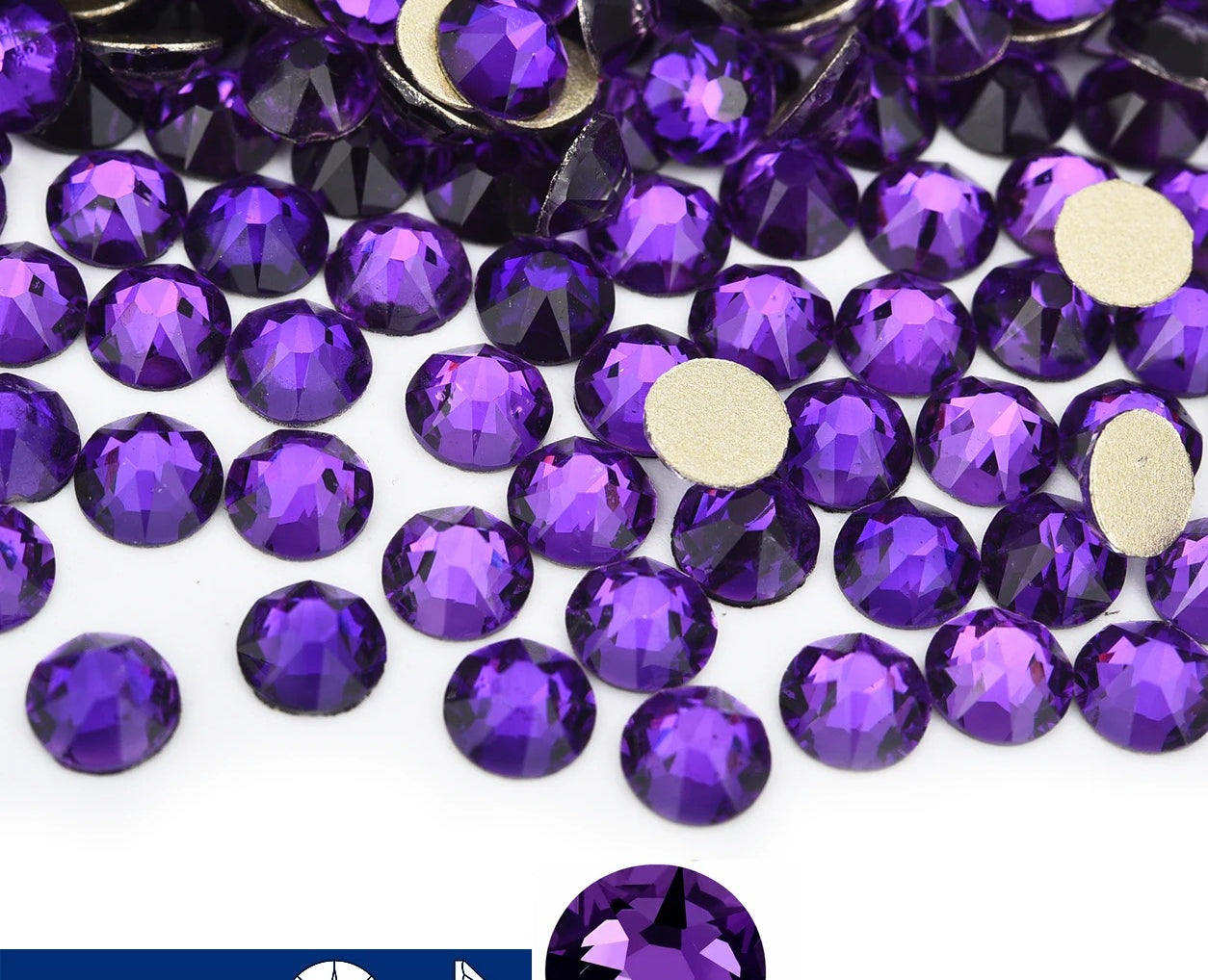 16cut face  Non Hotfix Glass Crystal Rhinestones for Nail Art Stick-On Flat Back Strass Gems 16 Cuts DIY Nail Decoration