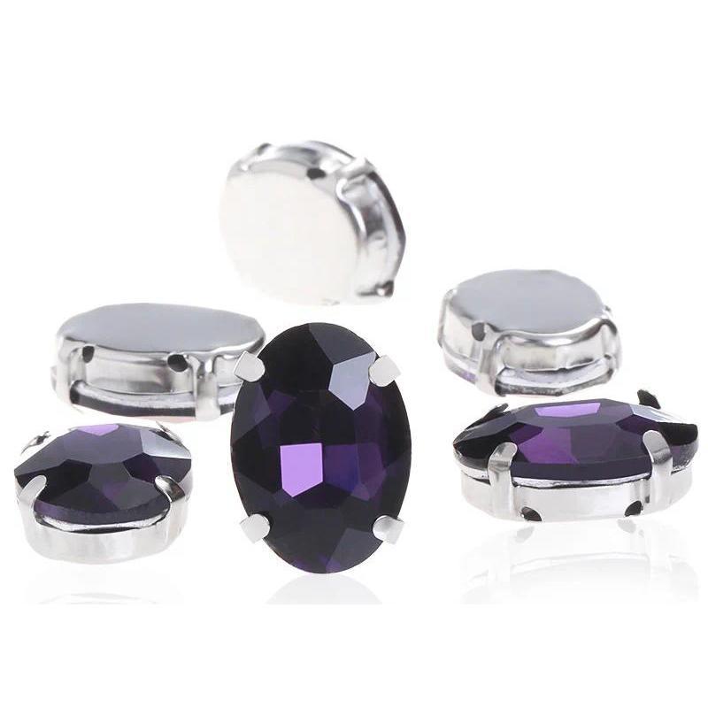 oval shape  Beads with claw  Fancy Stones sew on Rhinestone For Clothes Shoes  bags clothing DIY