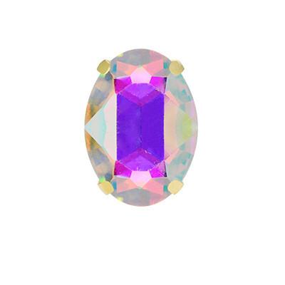 Oval shape Glass Sew on Rhinestones with Gold Claw Handcrafts strass sew on stone  clothing accessories shoes bag diy
