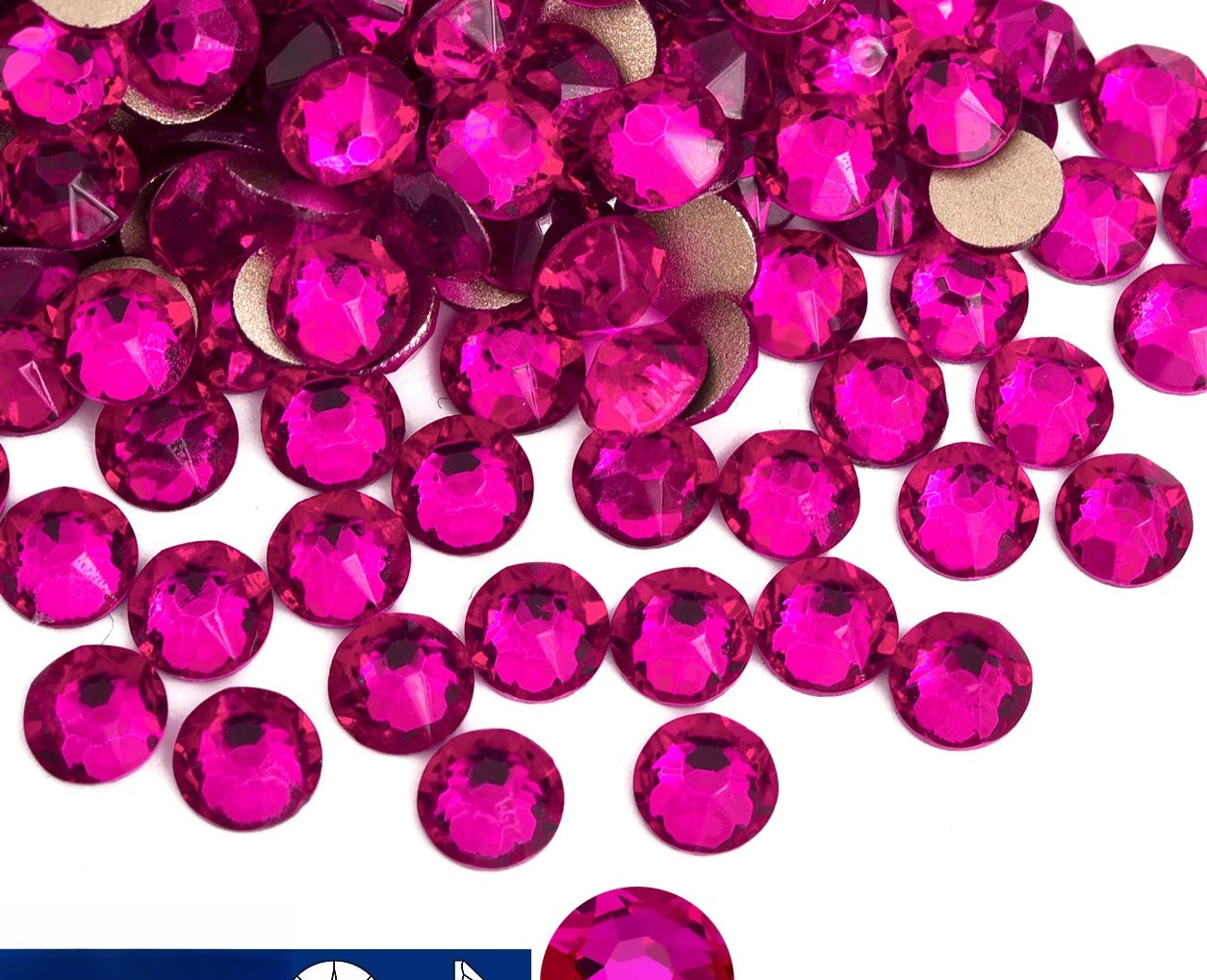 16cut face  Non Hotfix Glass Crystal Rhinestones for Nail Art Stick-On Flat Back Strass Gems 16 Cuts DIY Nail Decoration