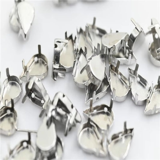 empty setting 5x8mm 8x13mm glass fancy stone pointback crystal Diamante Rhinestones Droplet jewels Nail Art Decoration