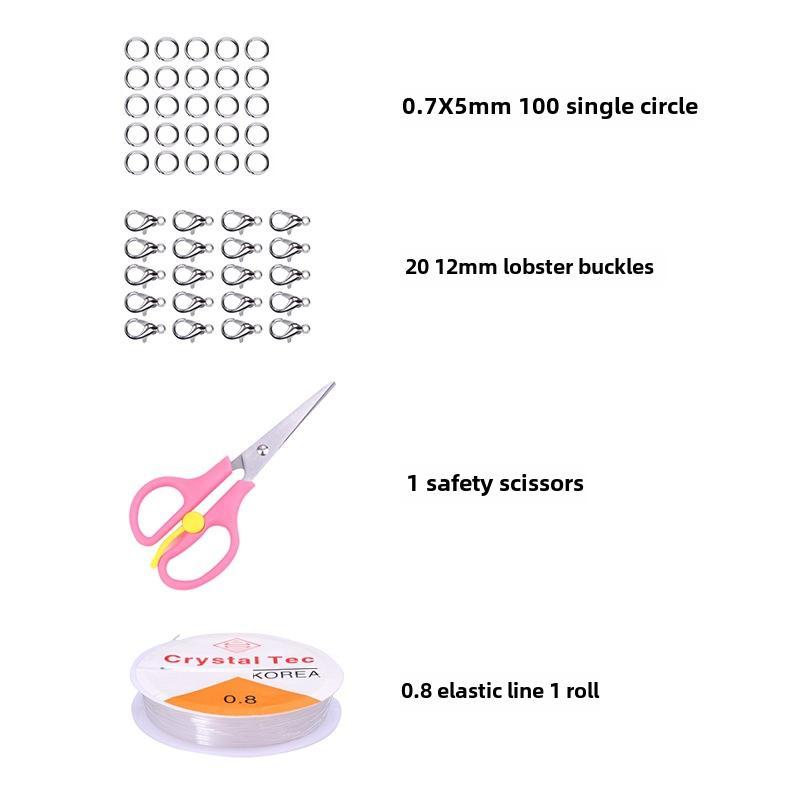 Hot Selling set 4-8mm glass wheel beads crystal flat beads set handmade DIY beaded alhas accessories homemade materials