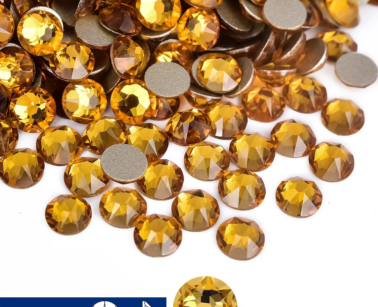 16cut face  Non Hotfix Glass Crystal Rhinestones for Nail Art Stick-On Flat Back Strass Gems 16 Cuts DIY Nail Decoration
