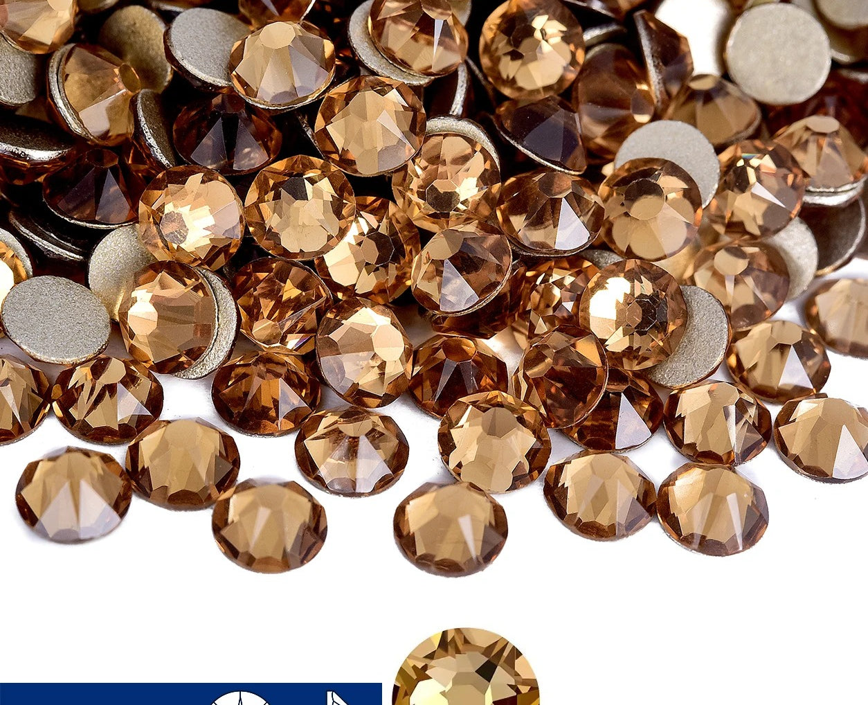 16cut face  Non Hotfix Glass Crystal Rhinestones for Nail Art Stick-On Flat Back Strass Gems 16 Cuts DIY Nail Decoration