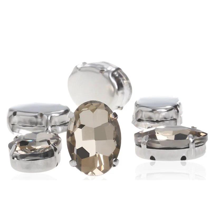 oval shape  Beads with claw  Fancy Stones sew on Rhinestone For Clothes Shoes  bags clothing DIY