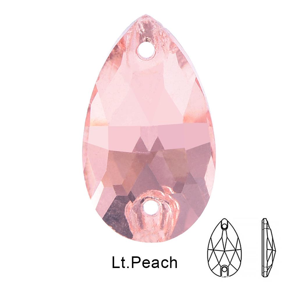 teardrop Crystal Glass Sewing Rhinestones Sew On Flatback Rhinestone Wedding Dress Accessories DIY Garment Making