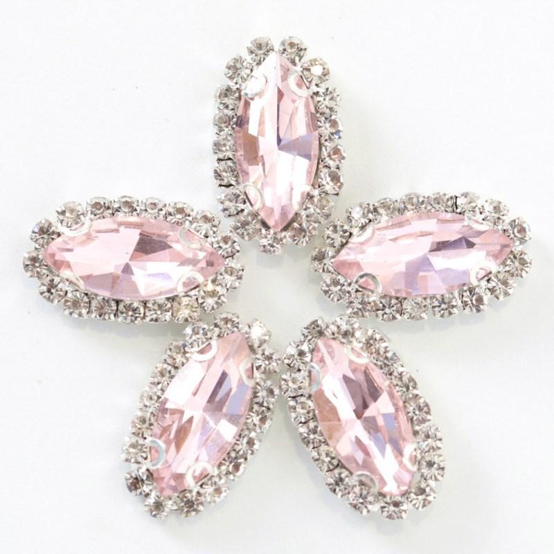 Navette with claw sew on Crystal Buckle Wedding Dress Accessory 7x15mm 9x18mm