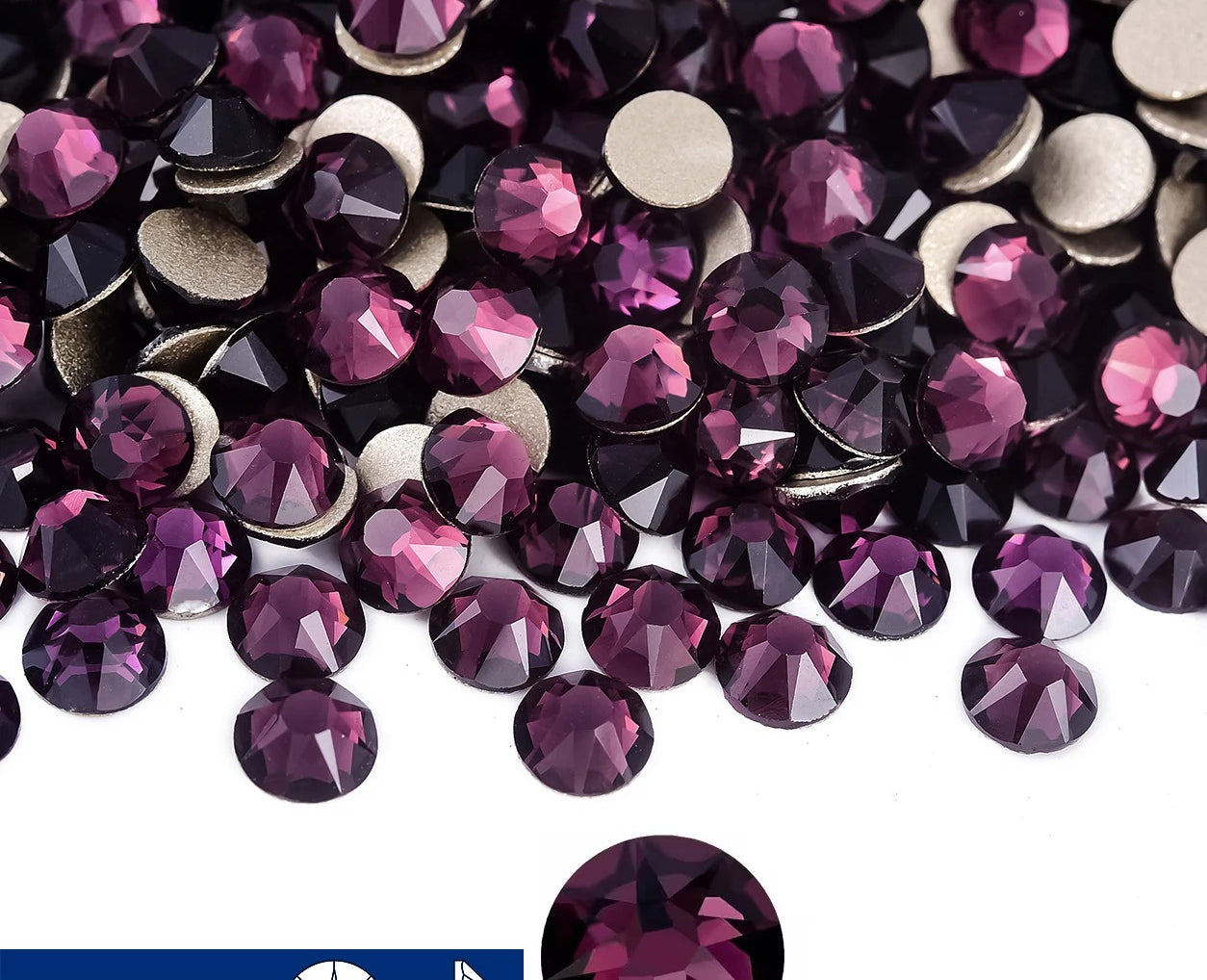16cut face  Non Hotfix Glass Crystal Rhinestones for Nail Art Stick-On Flat Back Strass Gems 16 Cuts DIY Nail Decoration