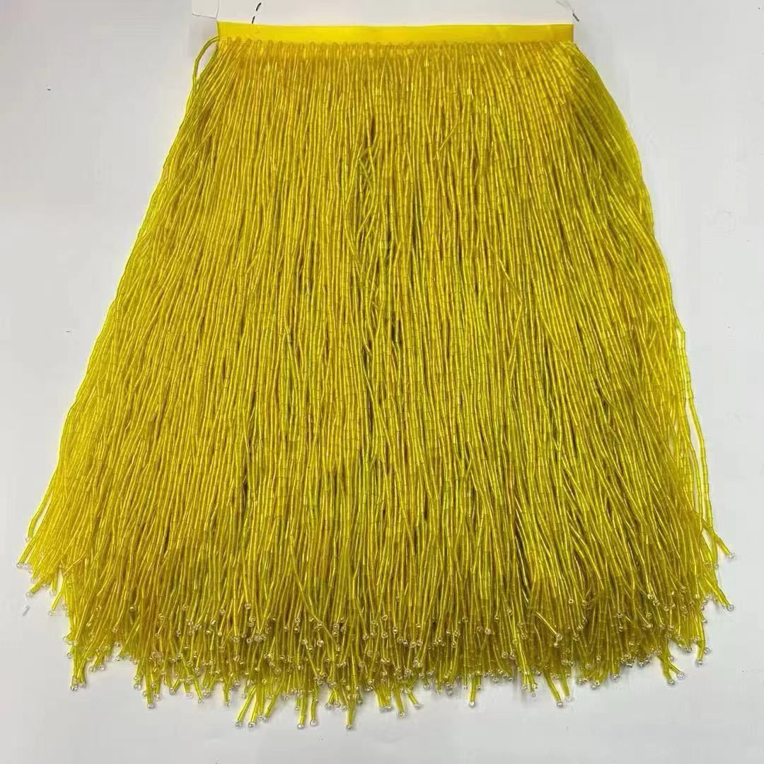30cm glass bead fringe trim tassels sewing 5.5yard