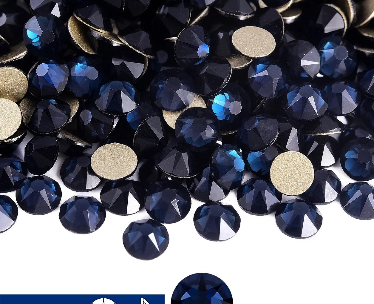 16cut face  Non Hotfix Glass Crystal Rhinestones for Nail Art Stick-On Flat Back Strass Gems 16 Cuts DIY Nail Decoration
