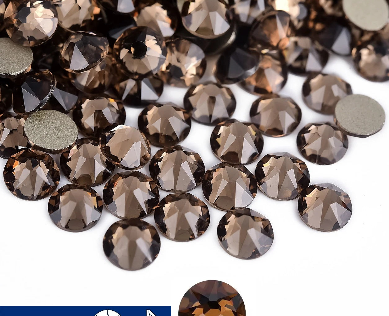 16cut face  Non Hotfix Glass Crystal Rhinestones for Nail Art Stick-On Flat Back Strass Gems 16 Cuts DIY Nail Decoration