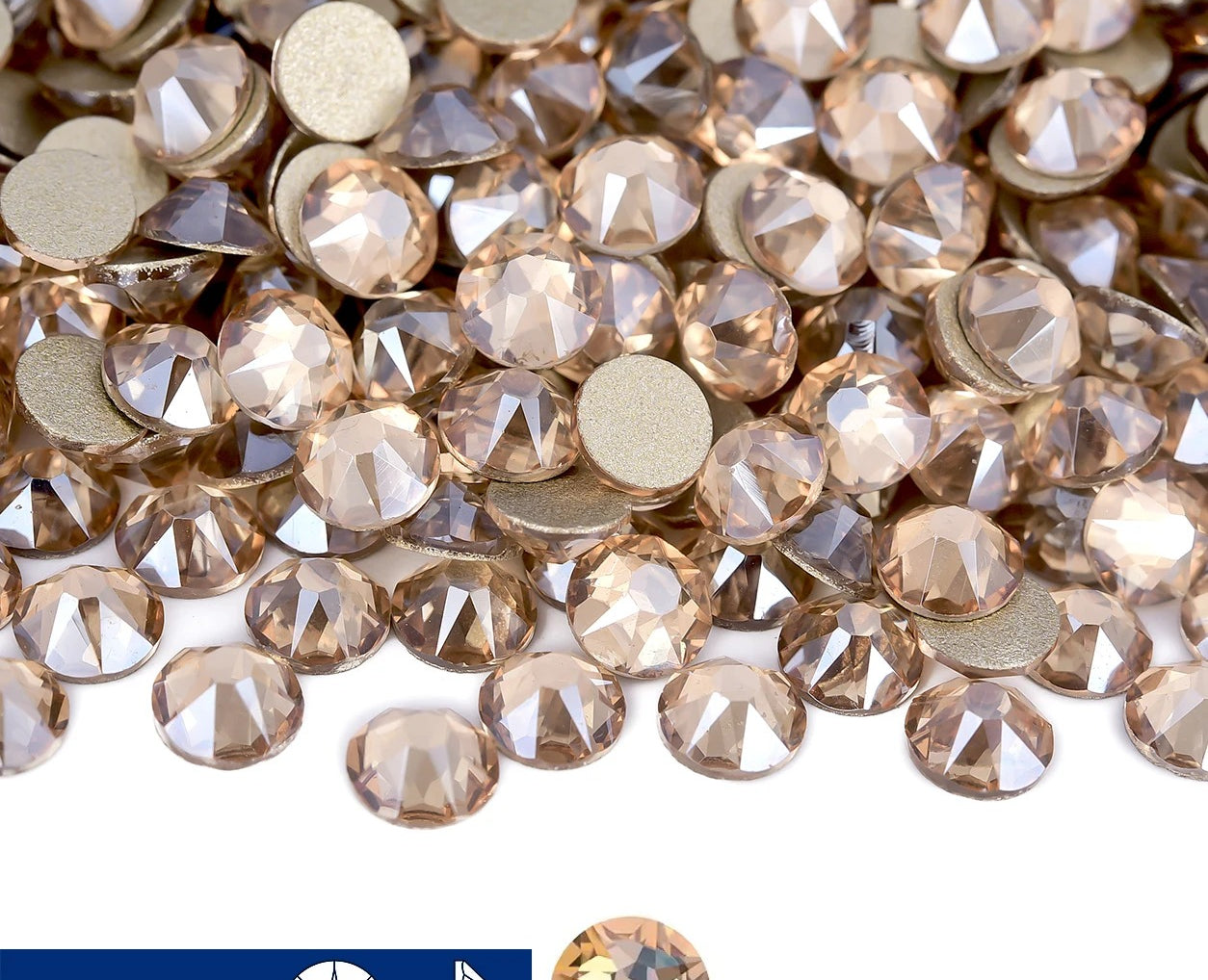 16cut face  Non Hotfix Glass Crystal Rhinestones for Nail Art Stick-On Flat Back Strass Gems 16 Cuts DIY Nail Decoration